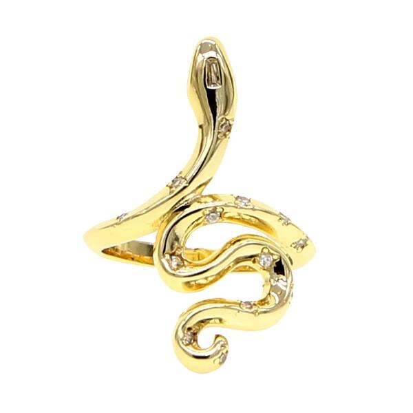 DJADEE "Ultra Snake" ring 18K gold plated R5582D
