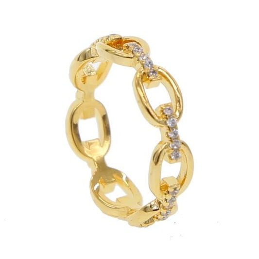 Shiny Zirkonia Ring Gold R5600D