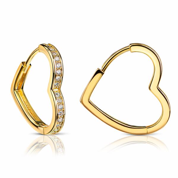 Fancy Heart Ohringe Gold O3392D