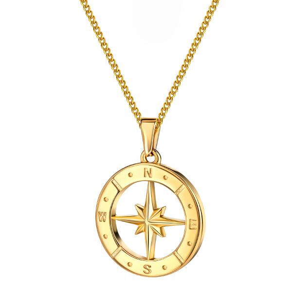 Star Compass Halskette Gold K6127D