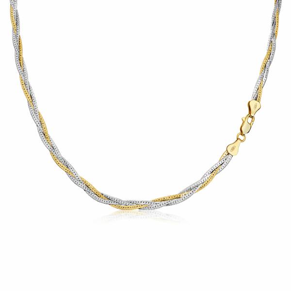 Trio Snake Kette Gold-Silber K3353D