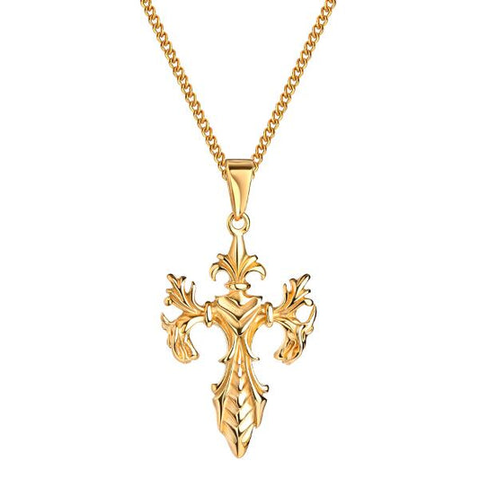 Dragon Cross Kette Gold K6119D