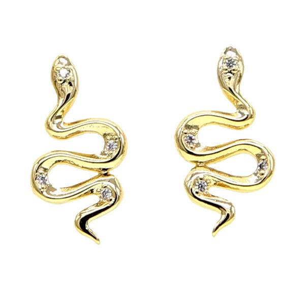 DJADEE Earrings  "Snake" 18K Gold plated O5510D