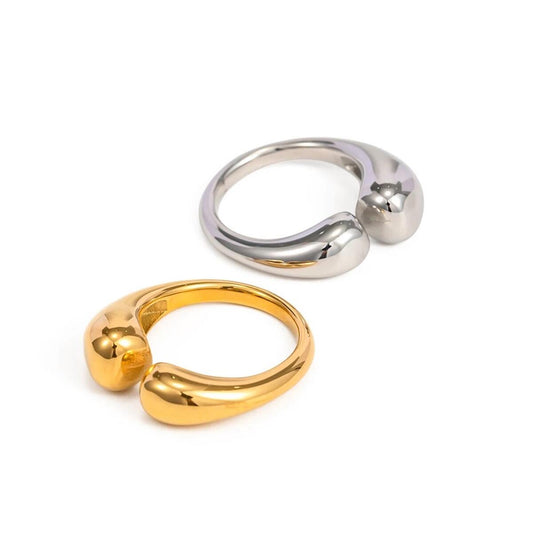 Sea Huggie Ring Gold Silber R6314D