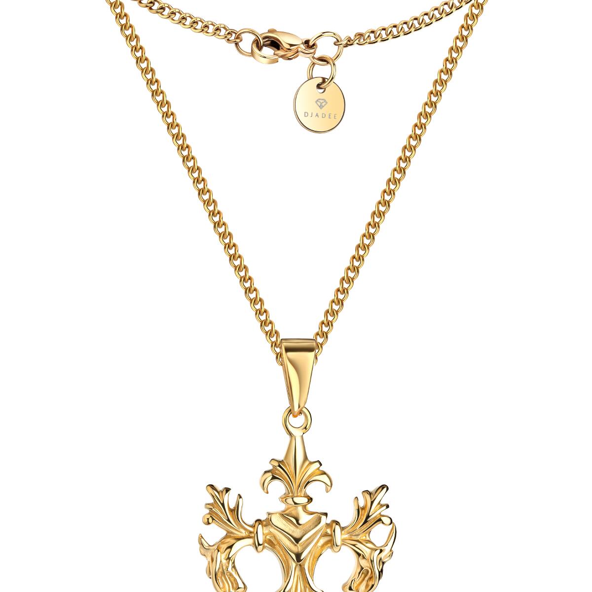 Dragon Cross Kette Gold K6119D