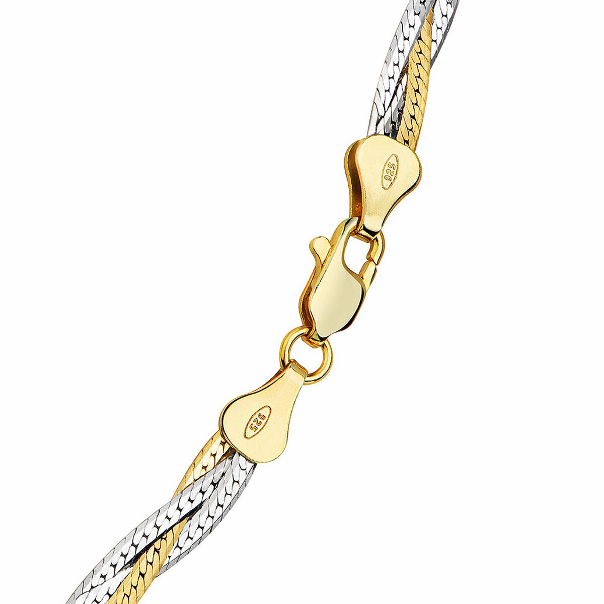 Trio Snake Kette Gold-Silber K3353D