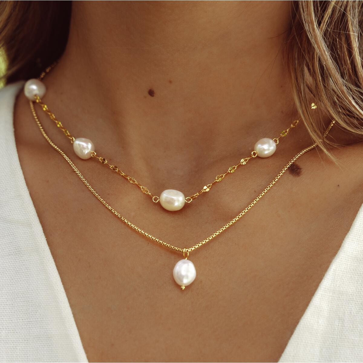 Adora Pearl Kette Gold K6262D