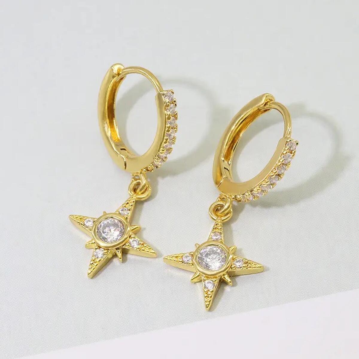 Diamond Star Ohrringe Gold O6172D