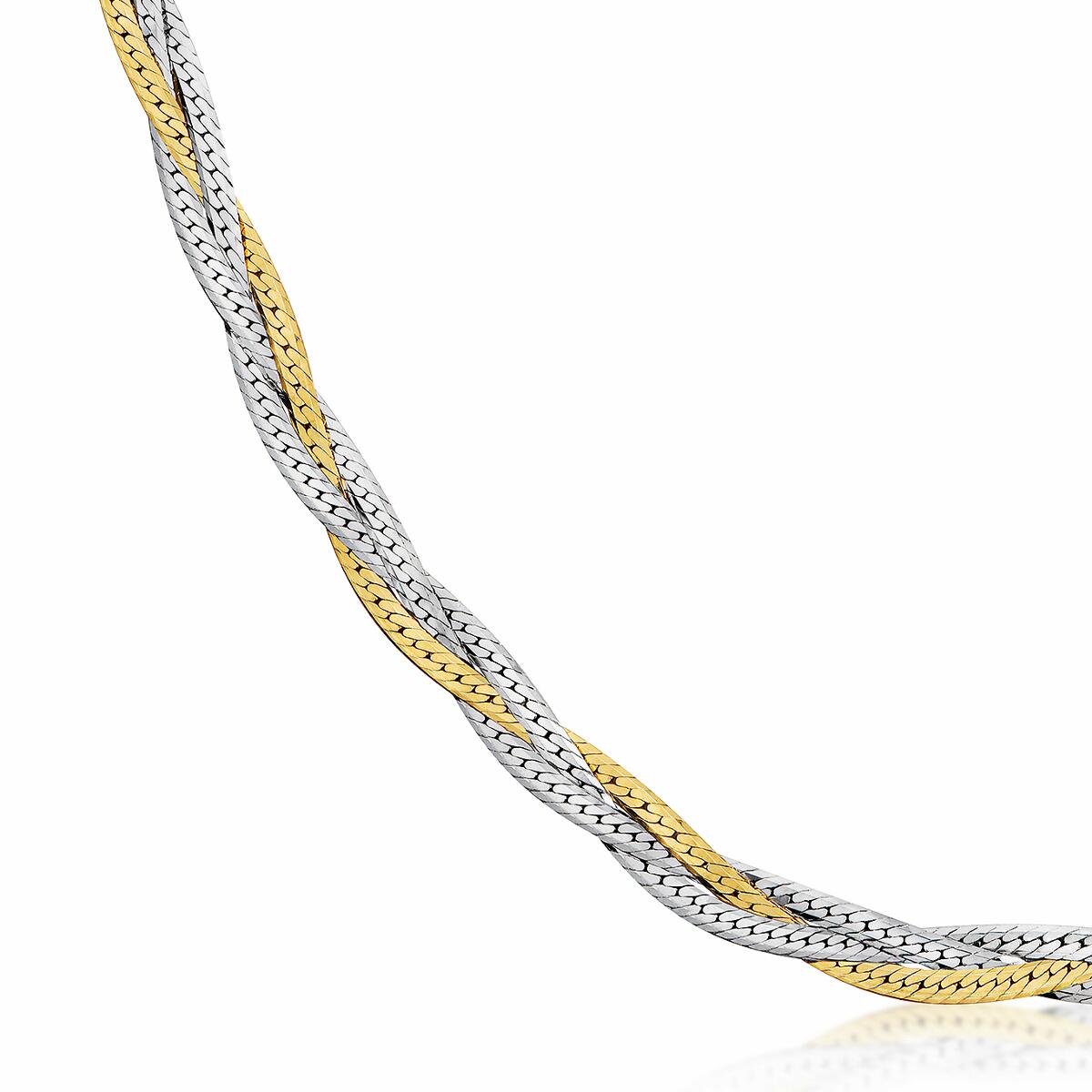 Trio Snake Kette Gold-Silber K3353D