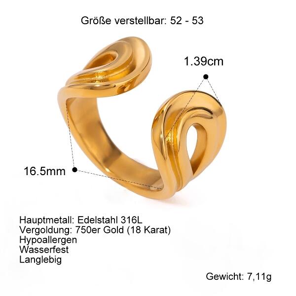 Waterfall Ring Gold R6317D