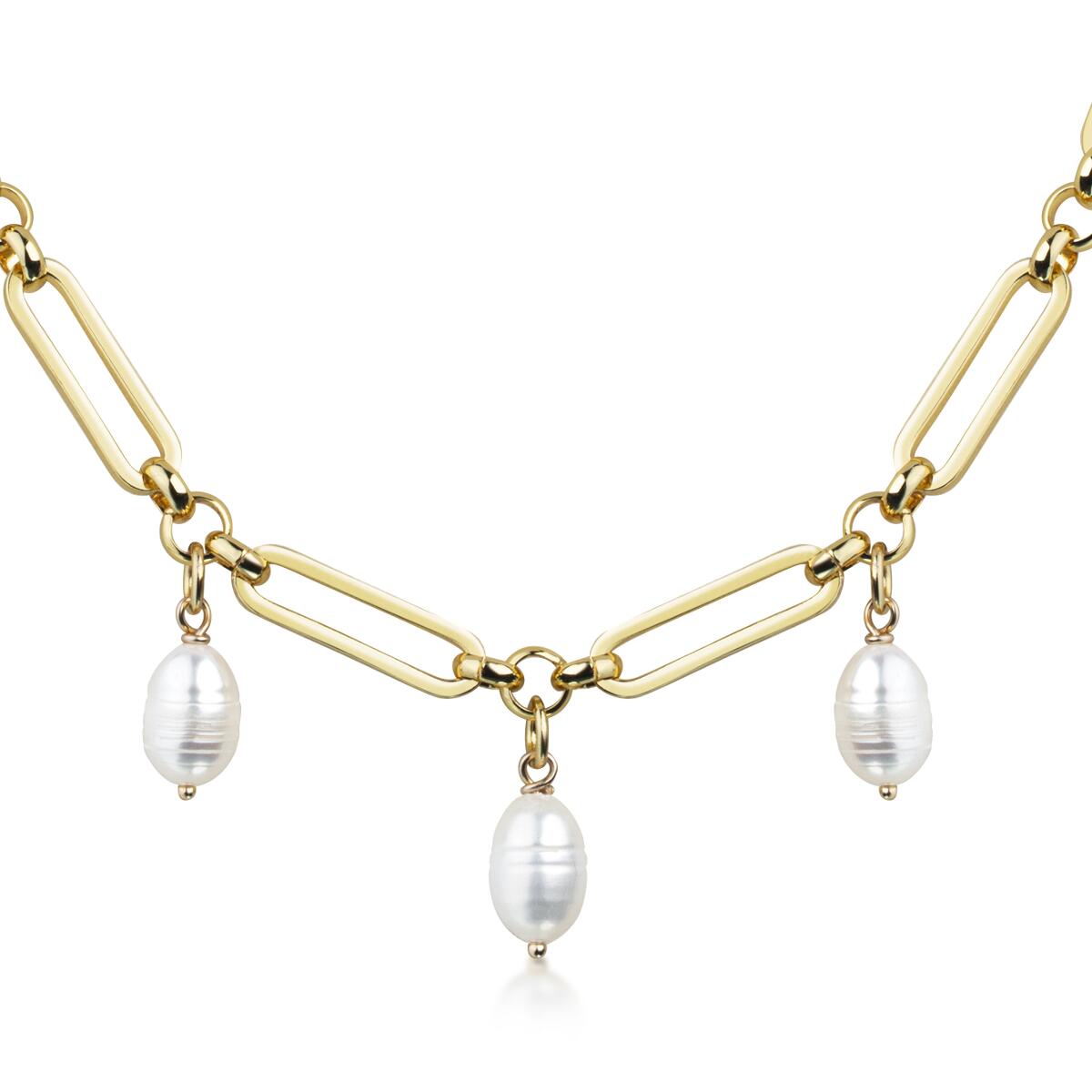 Pearl Trio Kette Gold K6238D