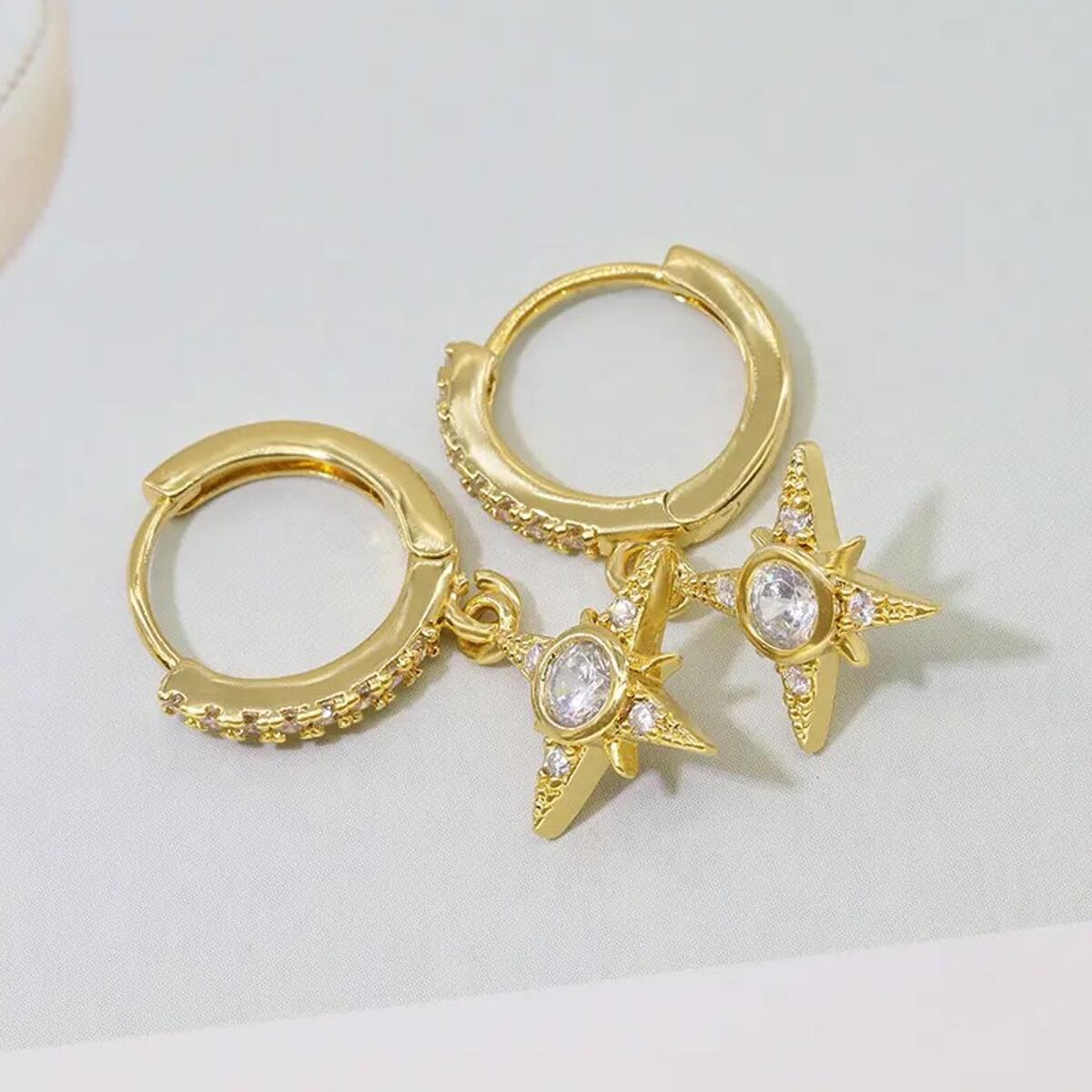 Diamond Star Ohrringe Gold O6172D