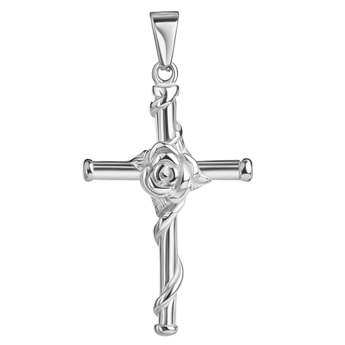 Kette Flower Cross Silber K6143D