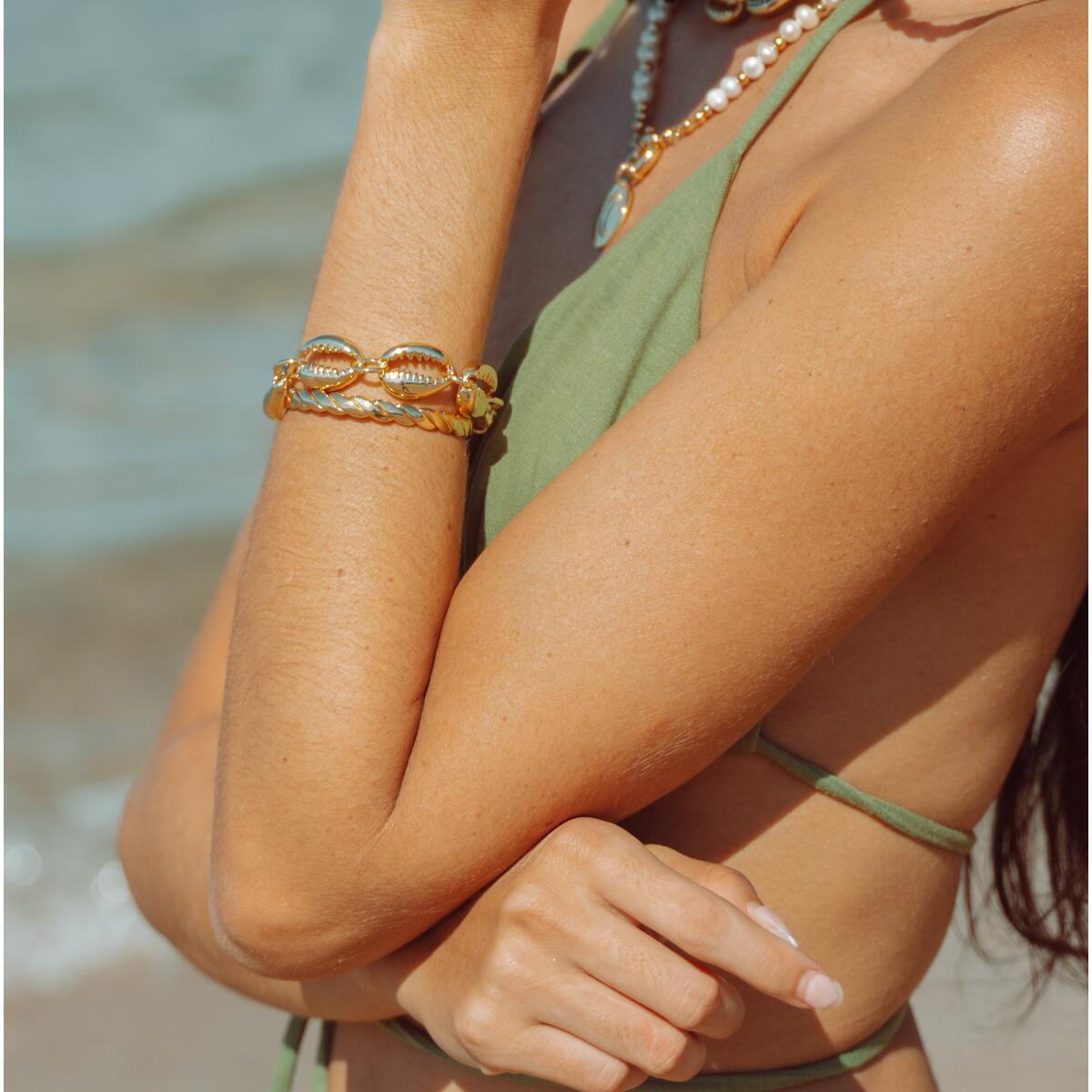 Sea Wave Armband Gold B6254D