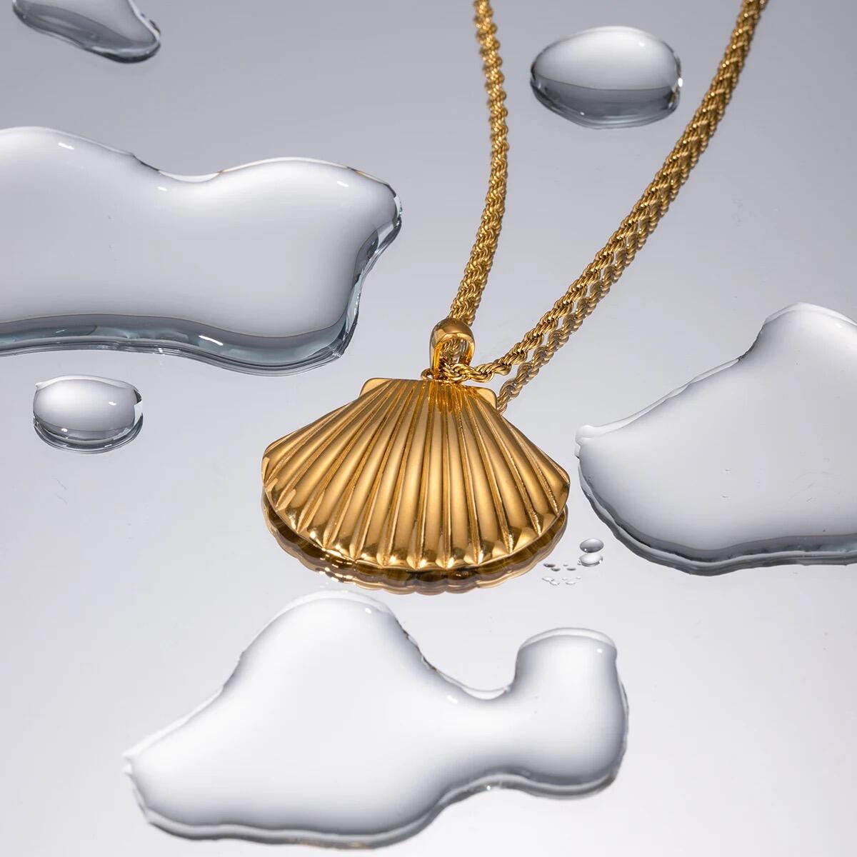 Sea Shell Kette Gold Silber K6286D