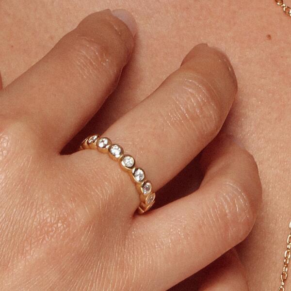 Sparkle Stones Ring Gold R5578D