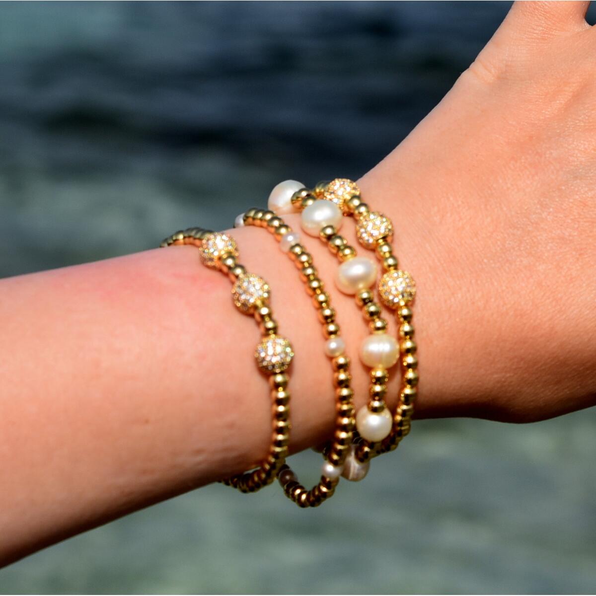 Amour Pearl Armband Gold B3360D