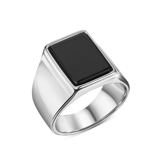 Dezent Onyx Ring Silber R5607D